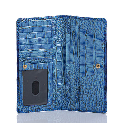 Electric Blue Ombre Melbourne Ady Wallet Open Top View 
