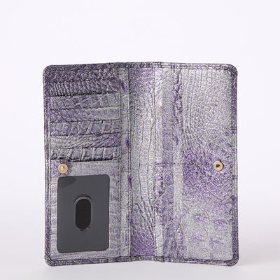 Purple Glitter Melbourne Ady Wallet Open Top View 
