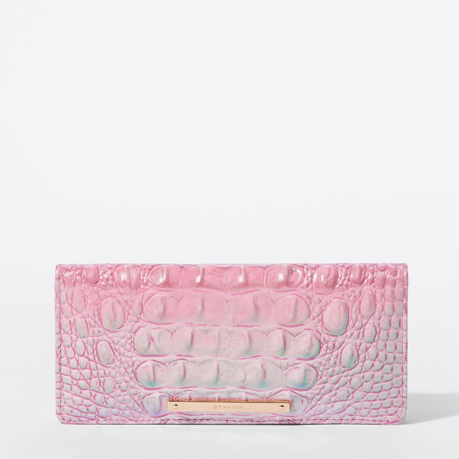 Daisy Black Leather Wristlet | Black Melbourne | BRAHMIN