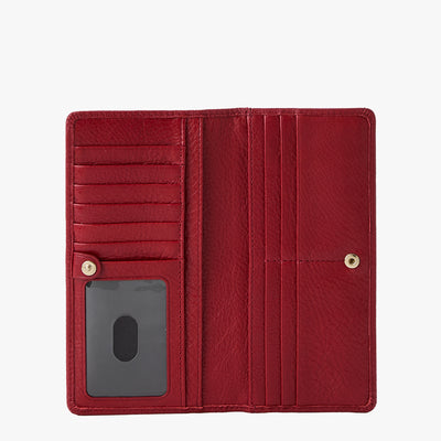 Radiant Red Mystic Ady Wallet Open Top View 
