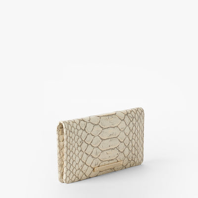 Oyster Grey All Over Snake Ady Wallet Side View 