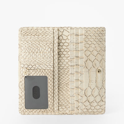 Oyster Grey All Over Snake Ady Wallet Open Top View 