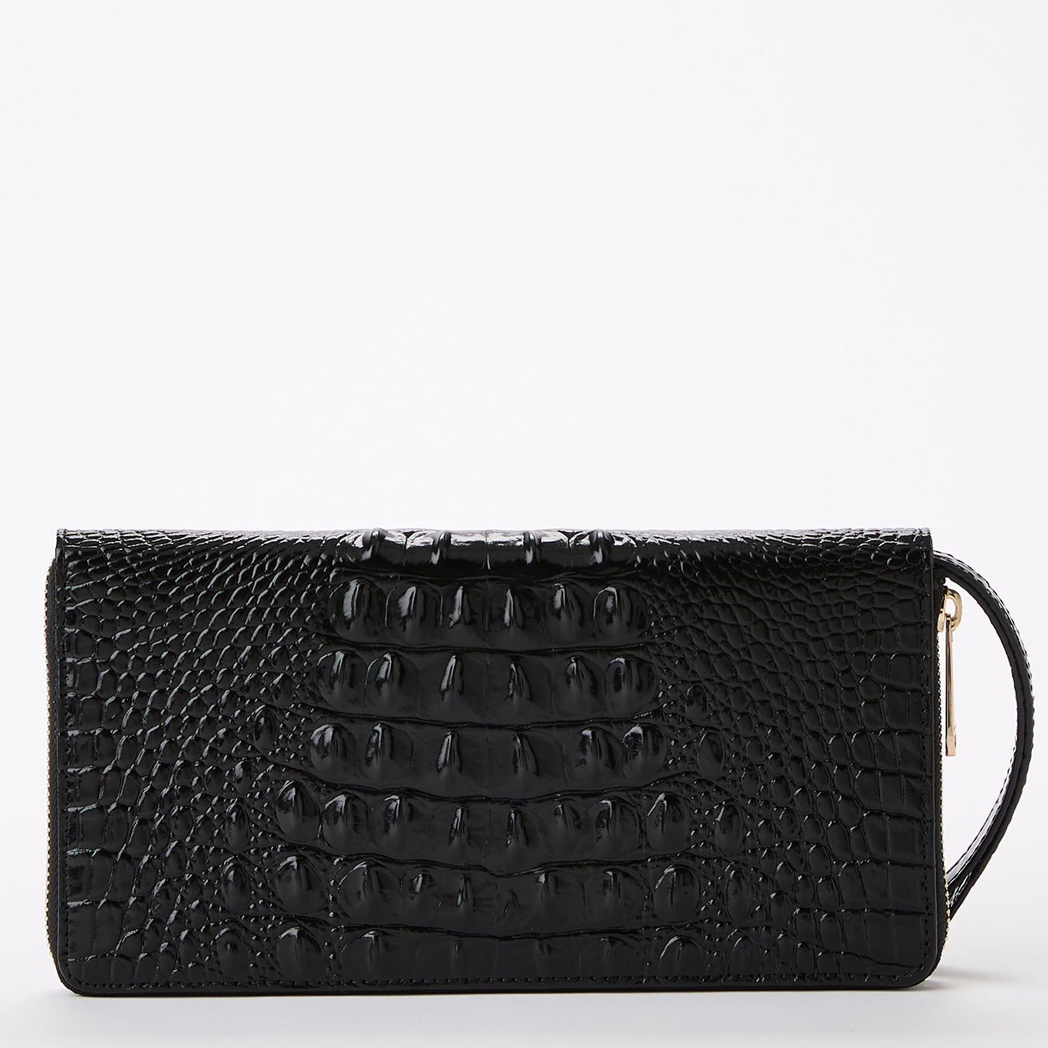 Skyler Leather Clutch Black Melbourne BRAHMIN