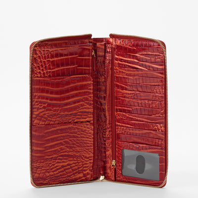 Radiant Red Melbourne Skyler Wallet Open Top View 
