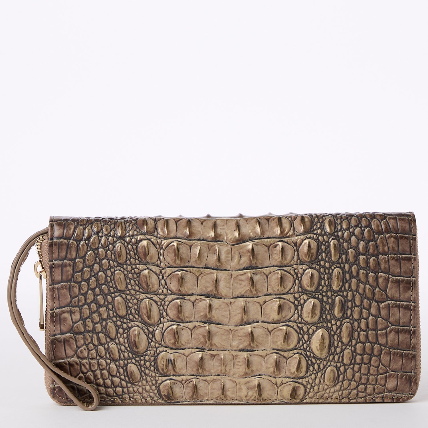 Brahmin LATTE factory LaScala Millie Wristlet Cl