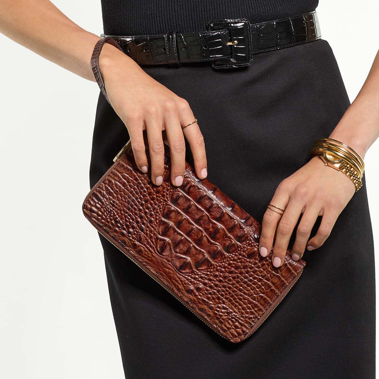 Person holding Skylar wallet against a plain background