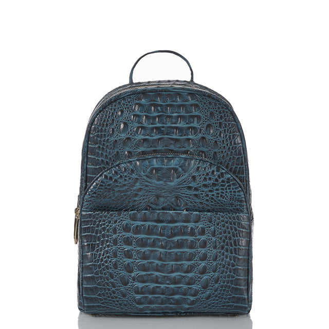 Navy Barker Dartmouth Backpack Front View 