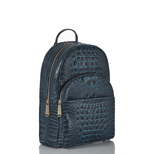 Navy Barker Dartmouth Backpack  Side View 