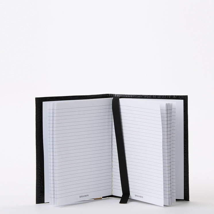 Journal Black Melbourne Inside Cover with notebook paper
