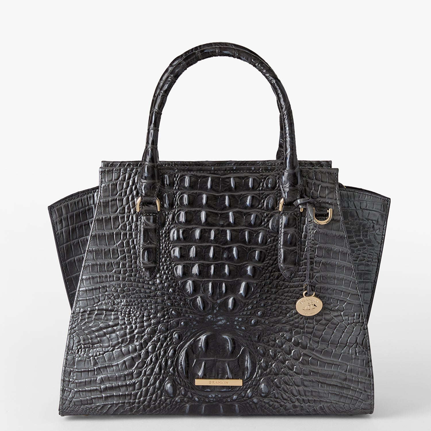 Priscilla Satchel Charcoal Melbourne BRAHMIN