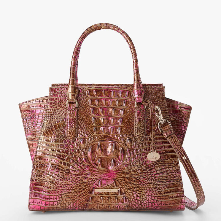 Stonecraft Melbourne Priscilla Satchel Front View with Strap 