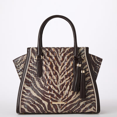 Coffee Bengal Priscilla Satchel Front View 