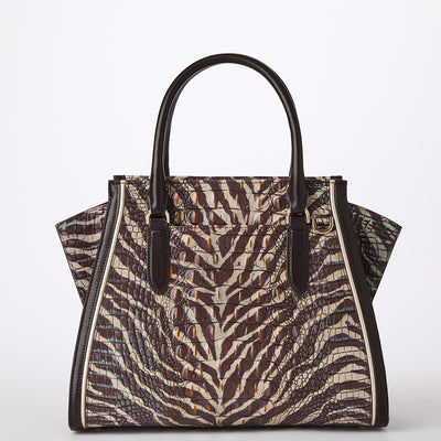 Coffee Bengal Priscilla Satchel Back View 