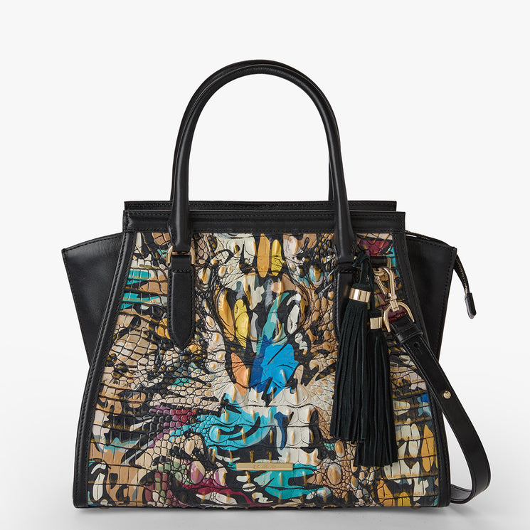 Multi Bennet Priscilla Satchel Front View With Strap