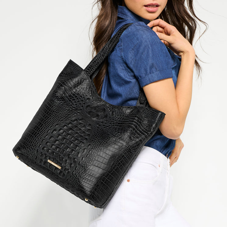 Black Melbourne Brayden Tote On Model