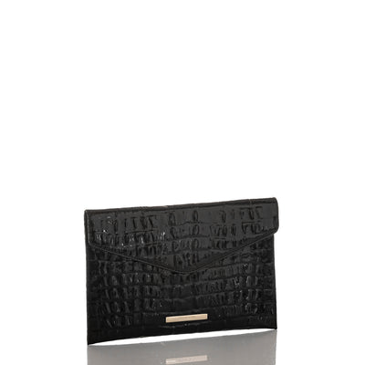 Black La Scala Envelope Clutch Side View 