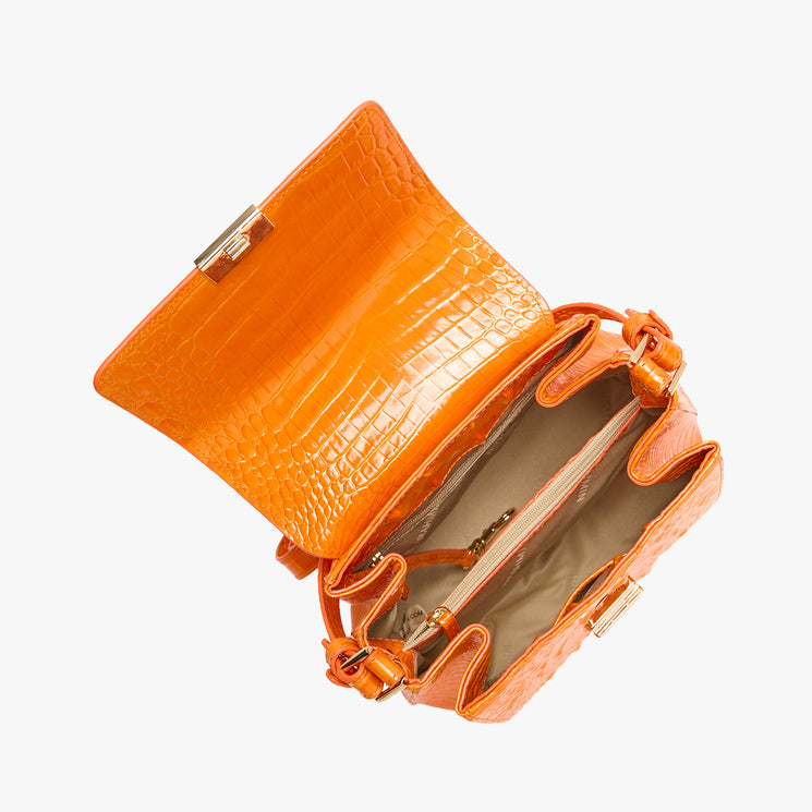 Mango Orange Melbourne Margo Crossbody Open Top View