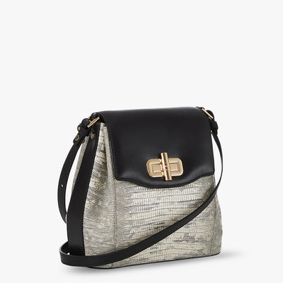 Fairest Grey Whitecap Margo Crossbody Side View 
