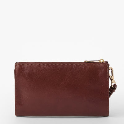 Cognac Topsail Daisy Wristlet Back View 