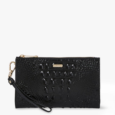 Daisy Leather Wristlet Black Melbourne Front View