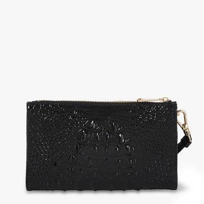 Daisy Leather Wristlet Black Melbourne Back View