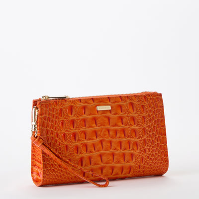 Daisy Mandarin Orange Melbourne Wristlet Side View