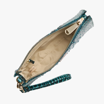 Blue Patina Melbourne Daisy Wristlet Open Top View 