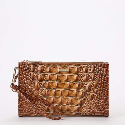 Pecan Melbourne Daisy Wristlet Front View