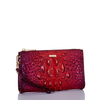 Ruby Ombre Melbourne Daisy Wristlet Side View 
