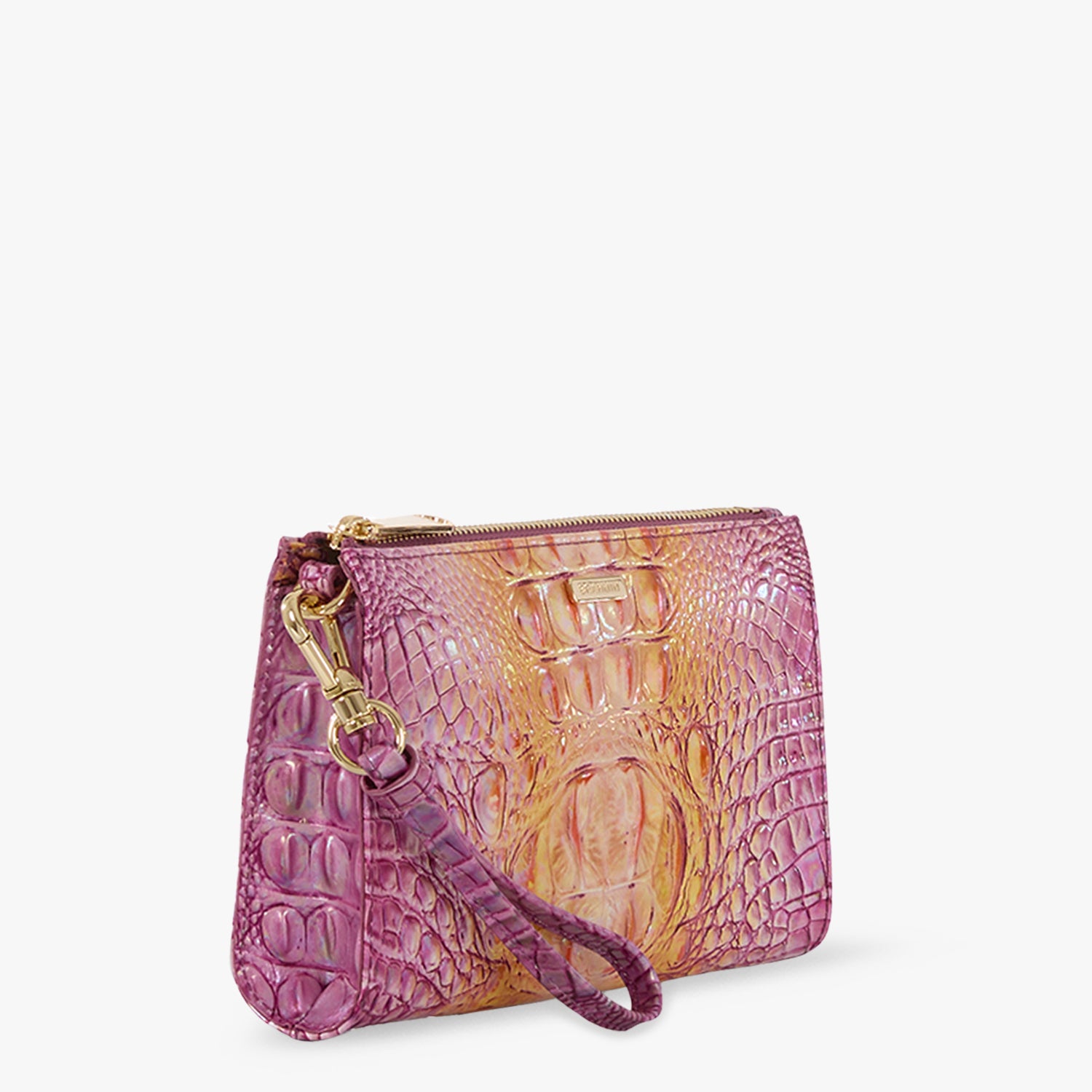 Daisy Leather Wristlet Grapefruit Ombre BRAHMIN