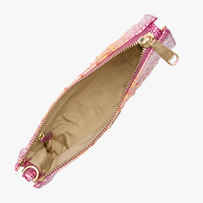 Grapefruit Ombre Melbourne Daisy Wristlet Open Top View 
