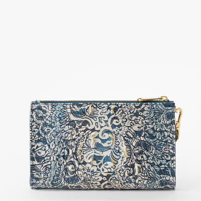 Blue Filigree Melbourne Daisy Wristlet Back View 
