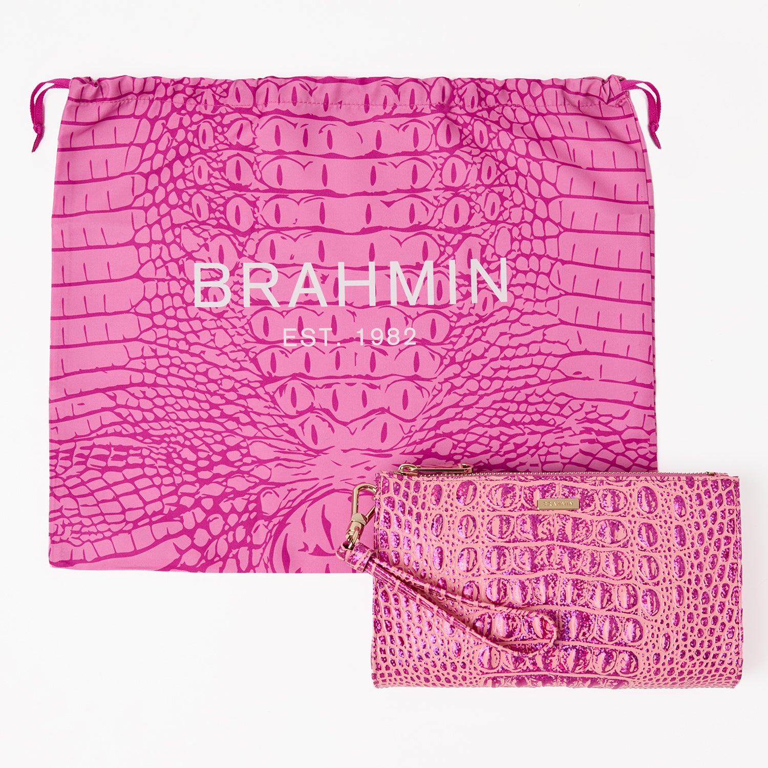 Brahmin Corie wristlet in high quality Glam MSRP 175