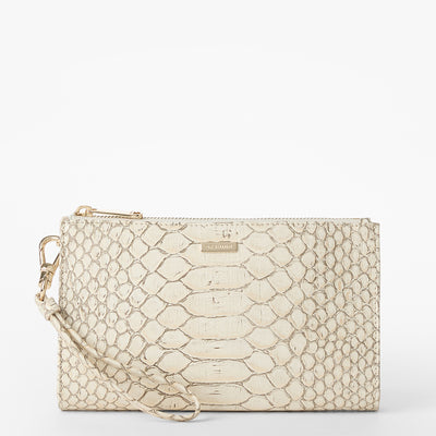 Oyster Grey All Over Snake Daisy Wristlet Front View 