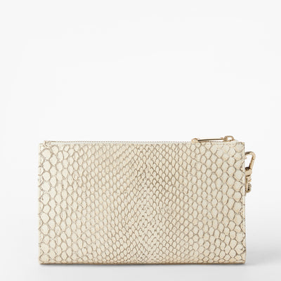 Oyster Grey All Over Snake Daisy Wristlet Back View 