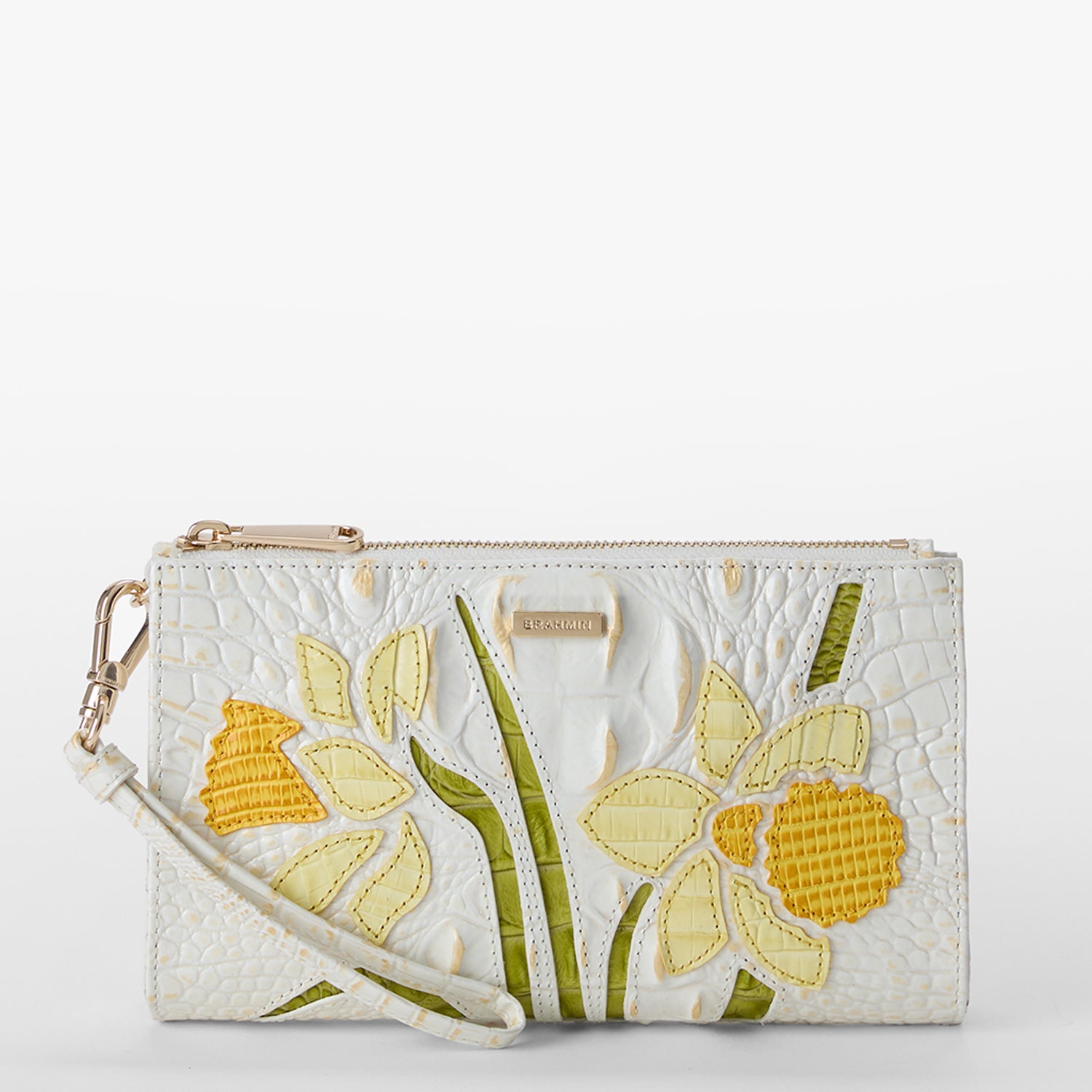 Brahmin レザージャケット 38サイズ ホワイト グリーン Daisy | White Sunlit | BRAHMIN