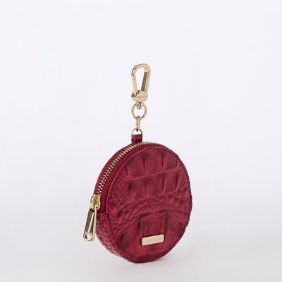 Merlot Ombre Melbourne Circle Coin Purse Side View 