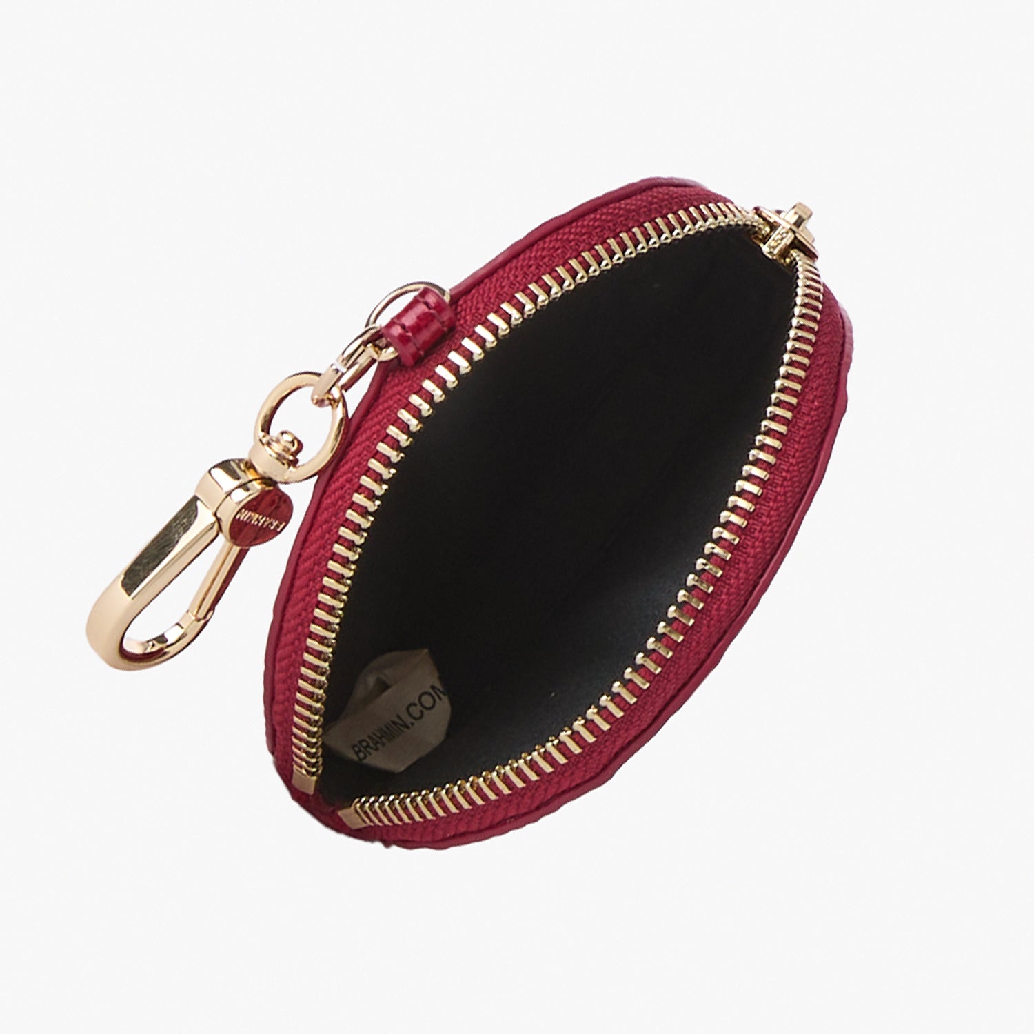 Brahmin Ombre Melbourne Collection Merlot Circle Coin Purse Merlot