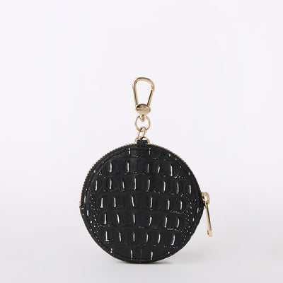 Black Regal Mini Melbourne Circle Coin Purse Back View 