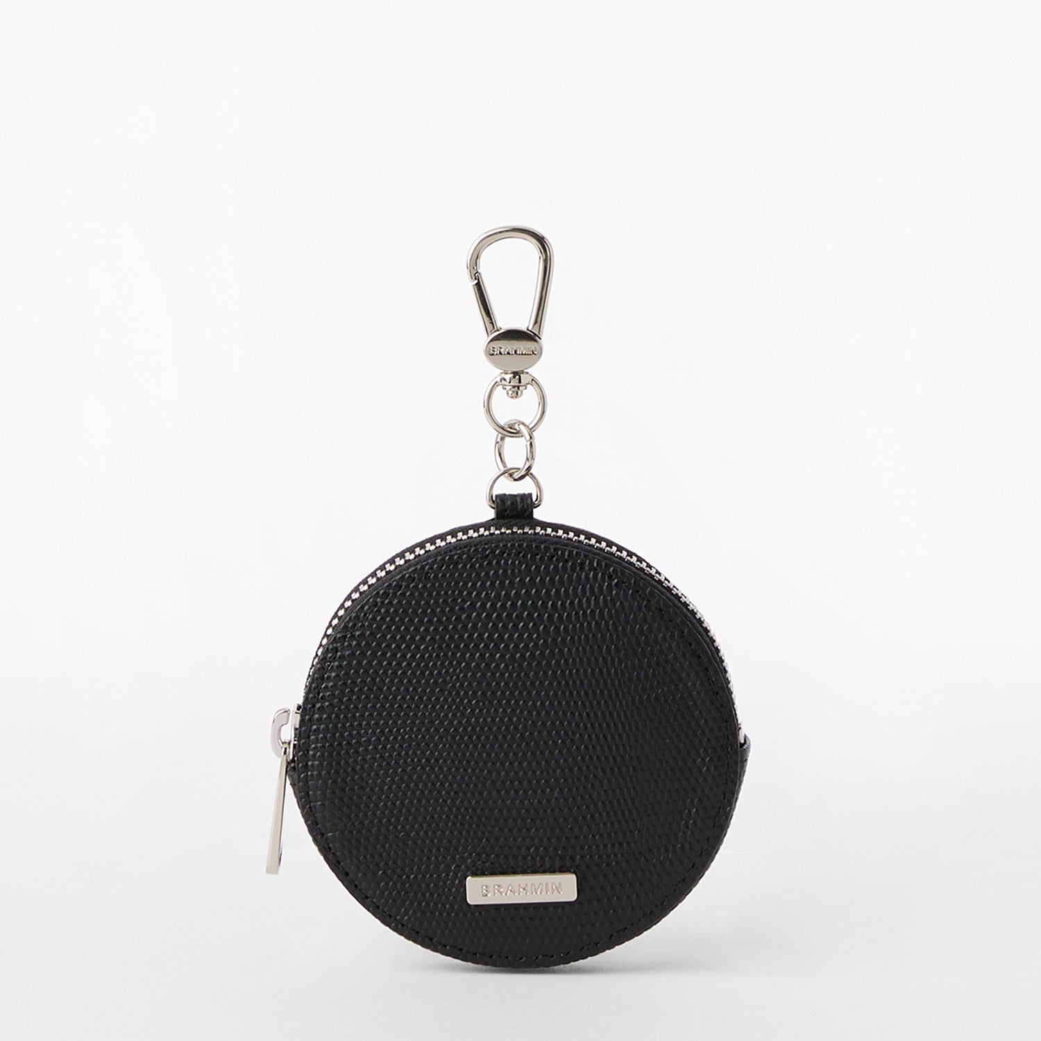 Circle Coin Purse Charcoal Brahmin Luxe Leisure BRAHMIN