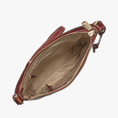 Cognac Topsail Katie Crossbody Open Top View 