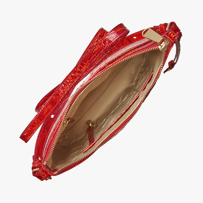 Radiant Red Melbourne Katie Crossbody Open Top View 
