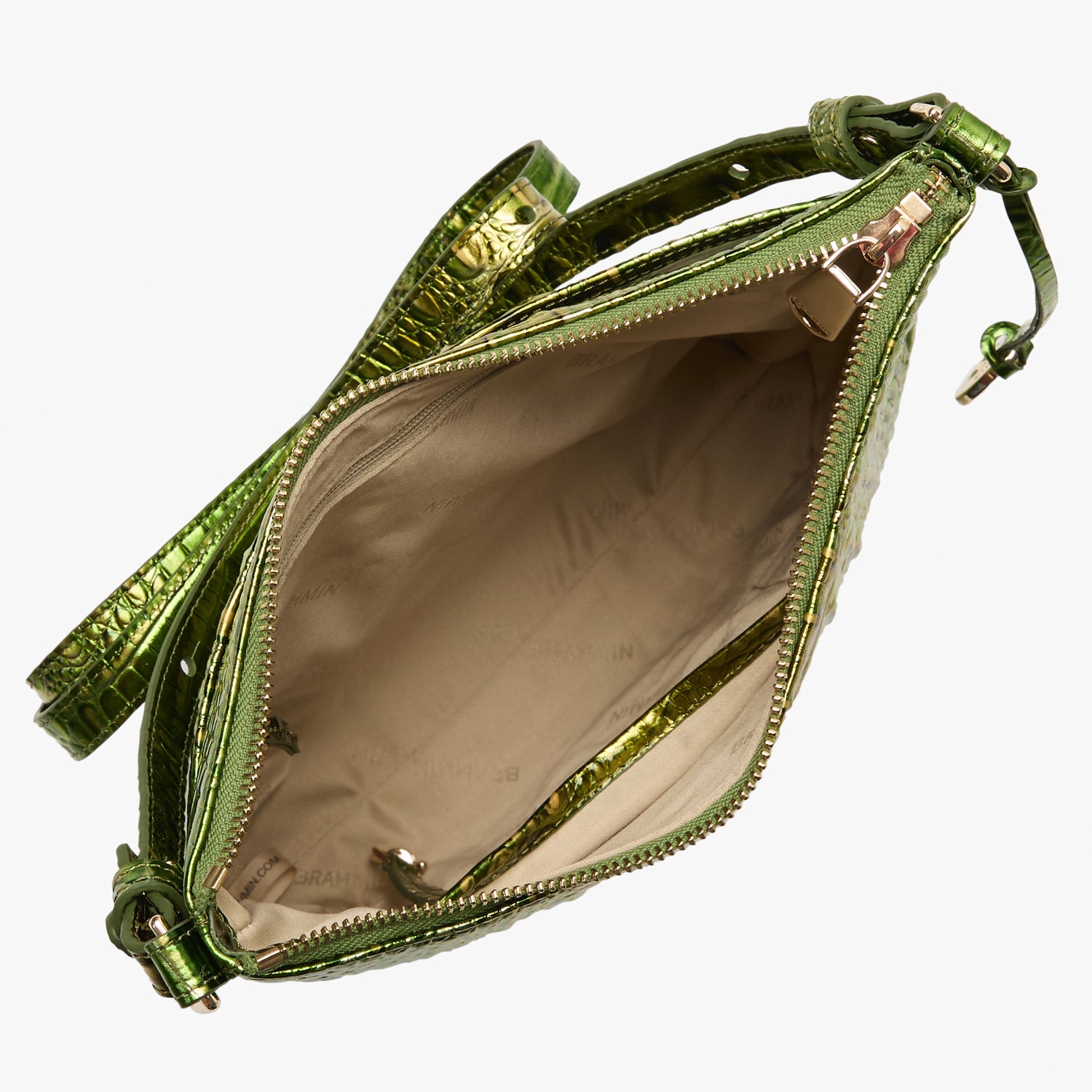 Katie Zip Top Crossbody Bag | Cacti Green | BRAHMIN