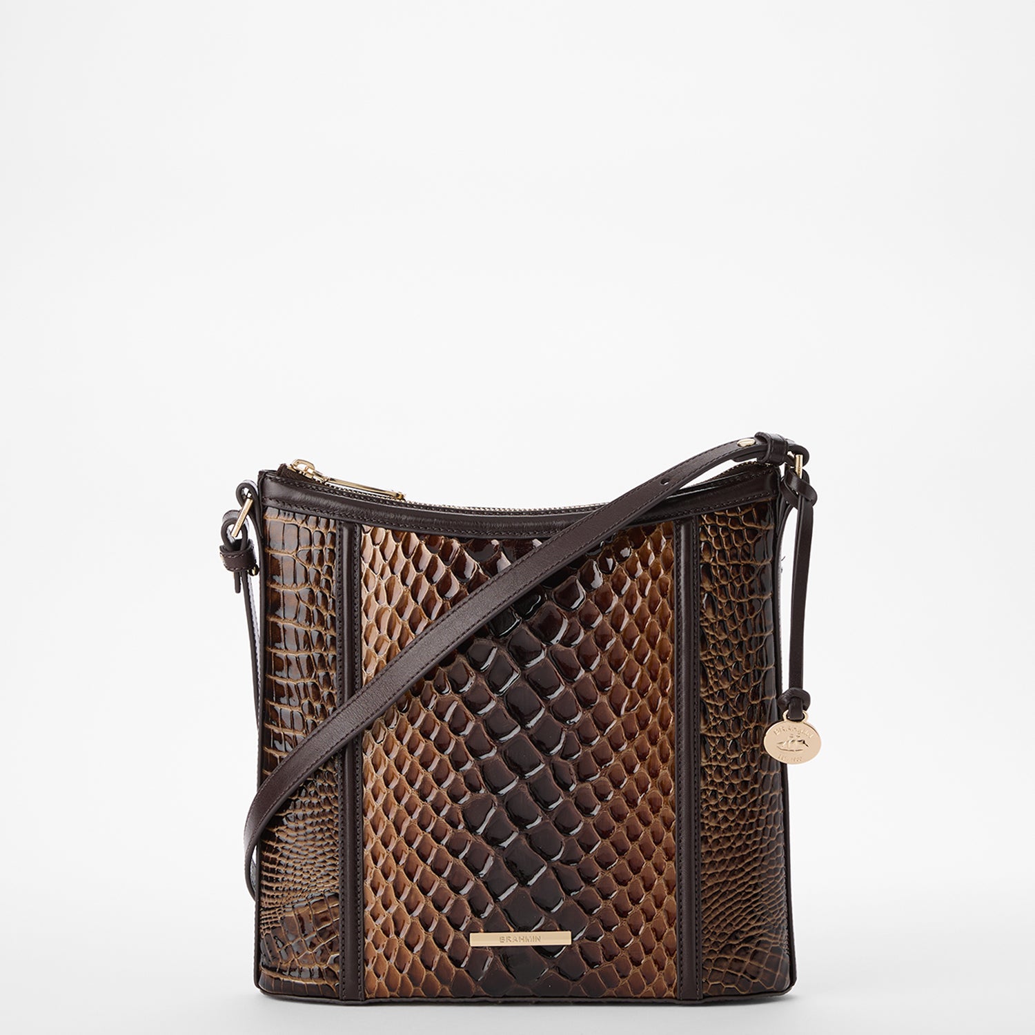 Hillary Black Melbourne Leather Crossbody | BRAHMIN