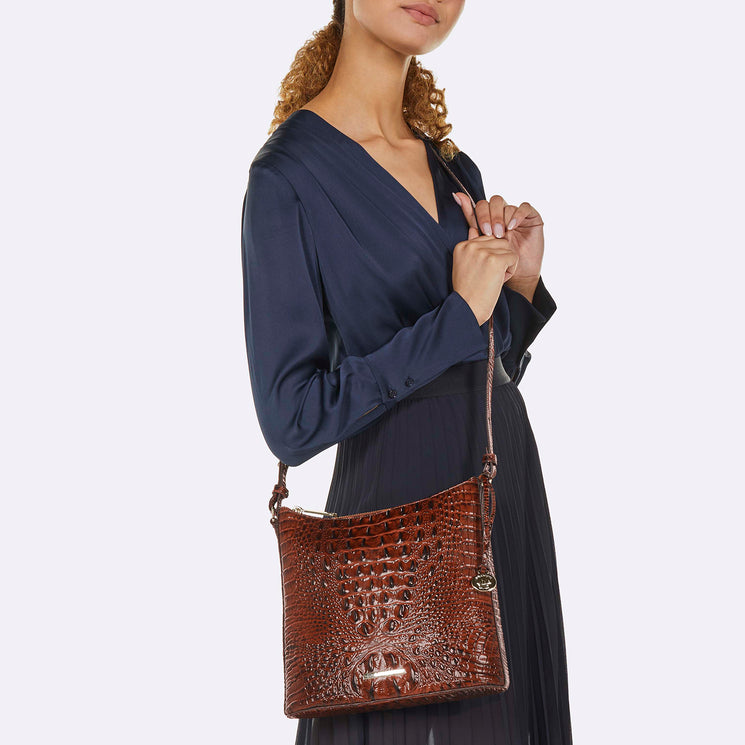 Pecan Melbourne Katie Crossbody Being Worn By Model
