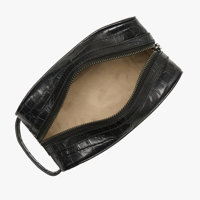 Black Baypoint Dylan Makeup Case Open Top View 