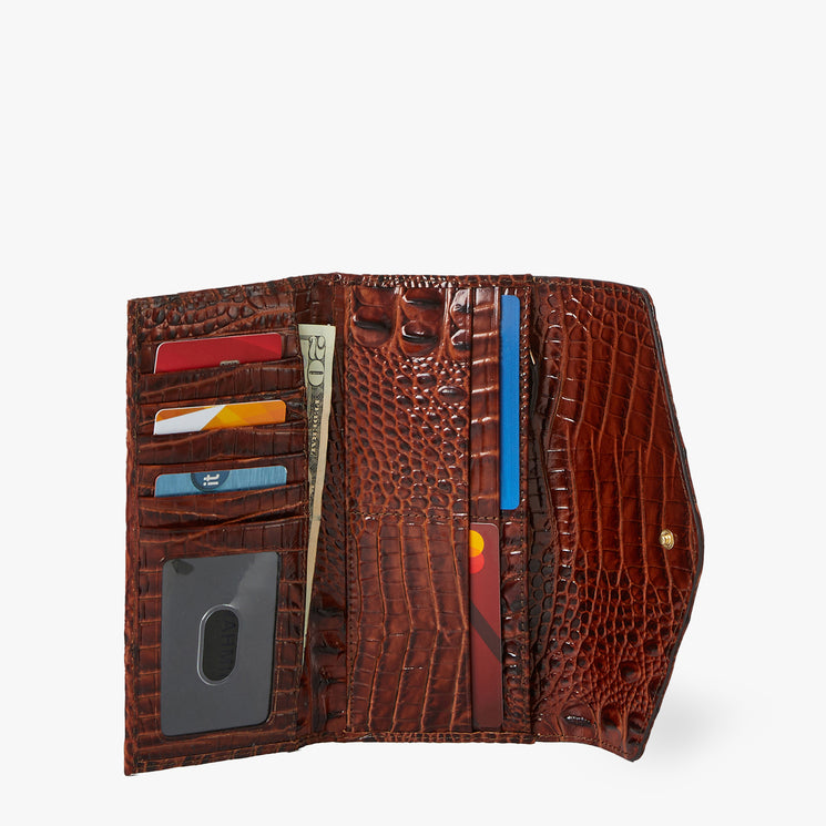 Pecan Melbourne Veronica Wallet Open with Money
