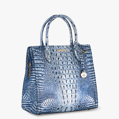 Coastal Blue Melbourne Caroline Satchel Side View 
