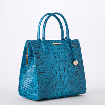 Vibrant Azure Melbourne Caroline Satchel Side View 
