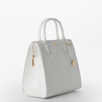 Sea Salt White Melbourne Caroline Satchel Side View